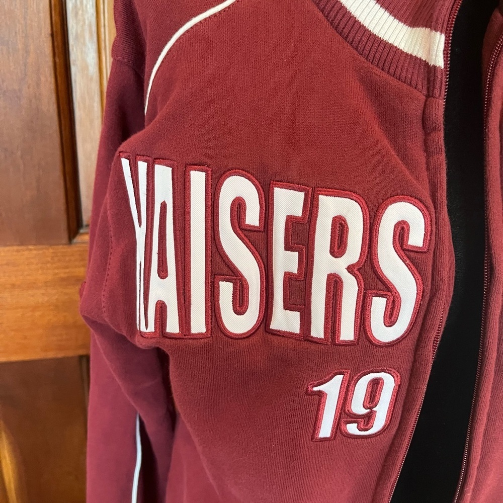 1. FC Kaiserslautern Football Jacket Soccer Track Top Adult Rare Size M Maroon - Picture 2 of 12